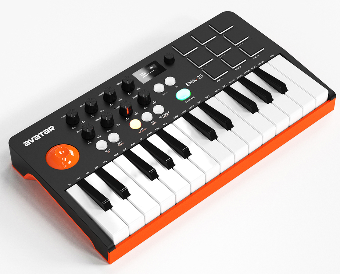 Midi Controller Pad - Keyboard MIDI Controller With 25 Keys,