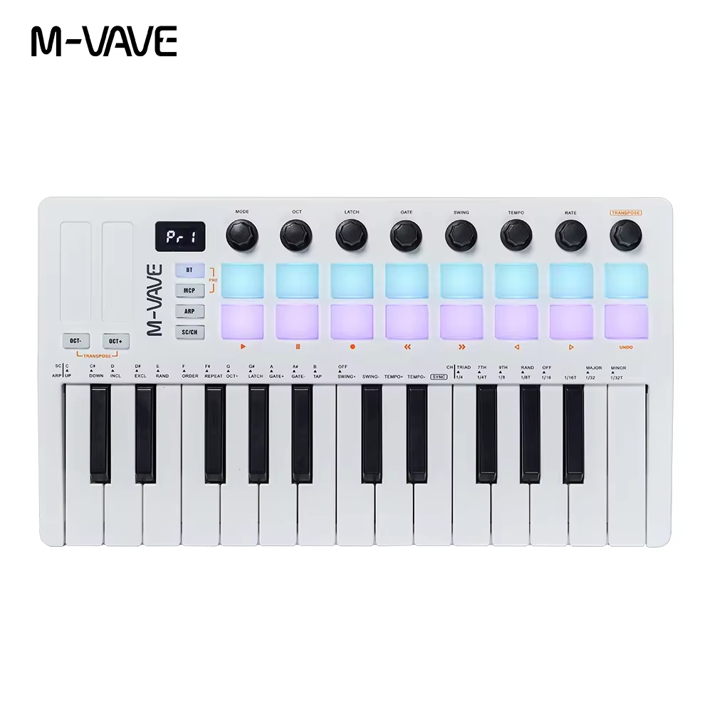 Midi Controller Pad - M-VAVE SMK-25 II White 25-key MIDI