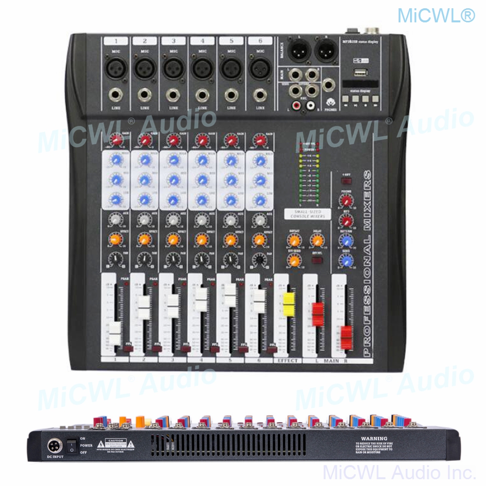 Mix Audio Music - Audio-Mixer MiCWL 6 Channel Bluetooth Music