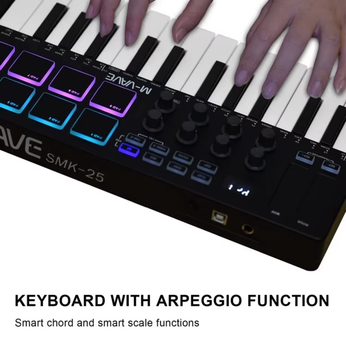 M-VAVE SMK-25 II Black MIDI Dr - مراجعة Midi Controller Pad وسعره