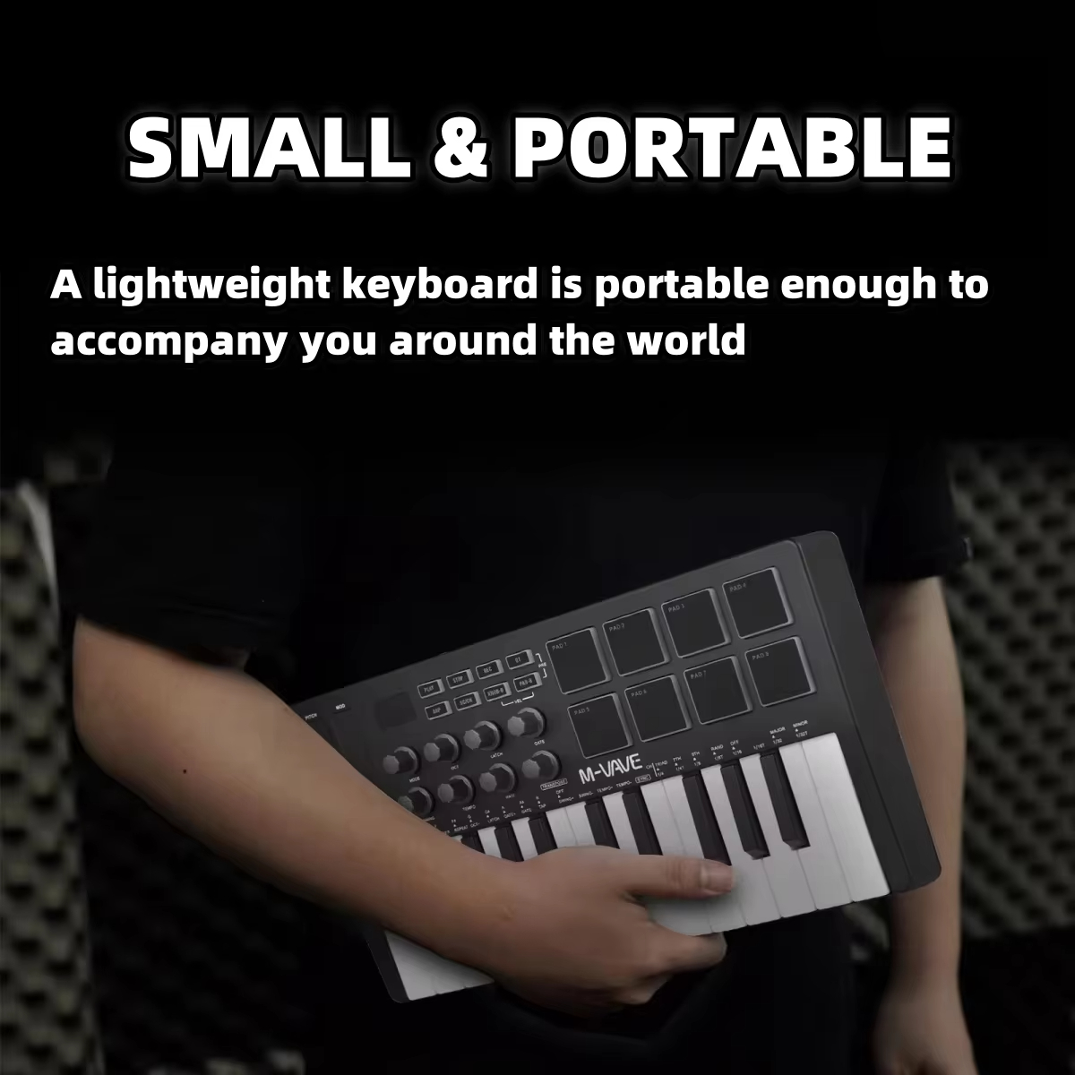 M-VAVE SMK-25 II Black MIDI Dr - مراجعة Midi Controller Pad وسعره