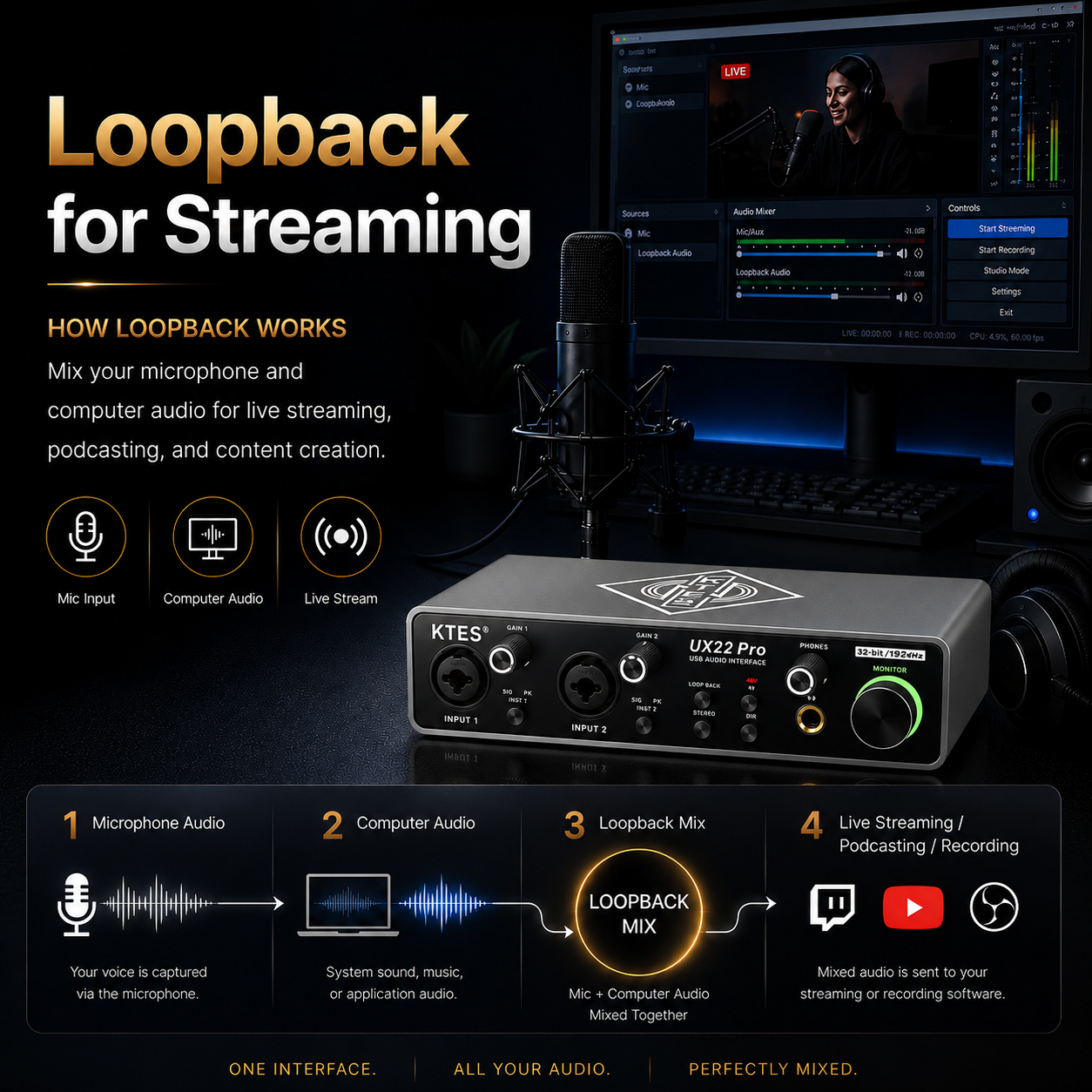 UX22 Pro Audio Interface 192kH - مراجعة Music Audio Facebook وسعره