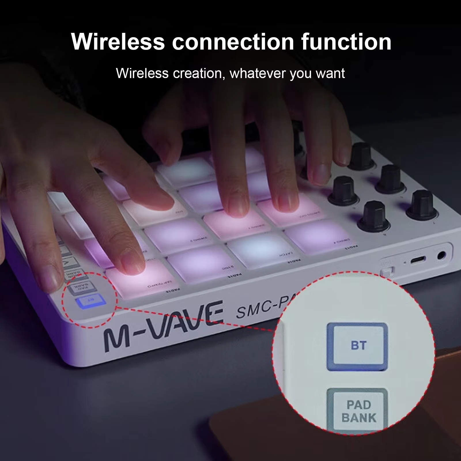 M-VAVE SMC-PAD White MIDI Cont - مراجعة Midi Controller Pad وسعره