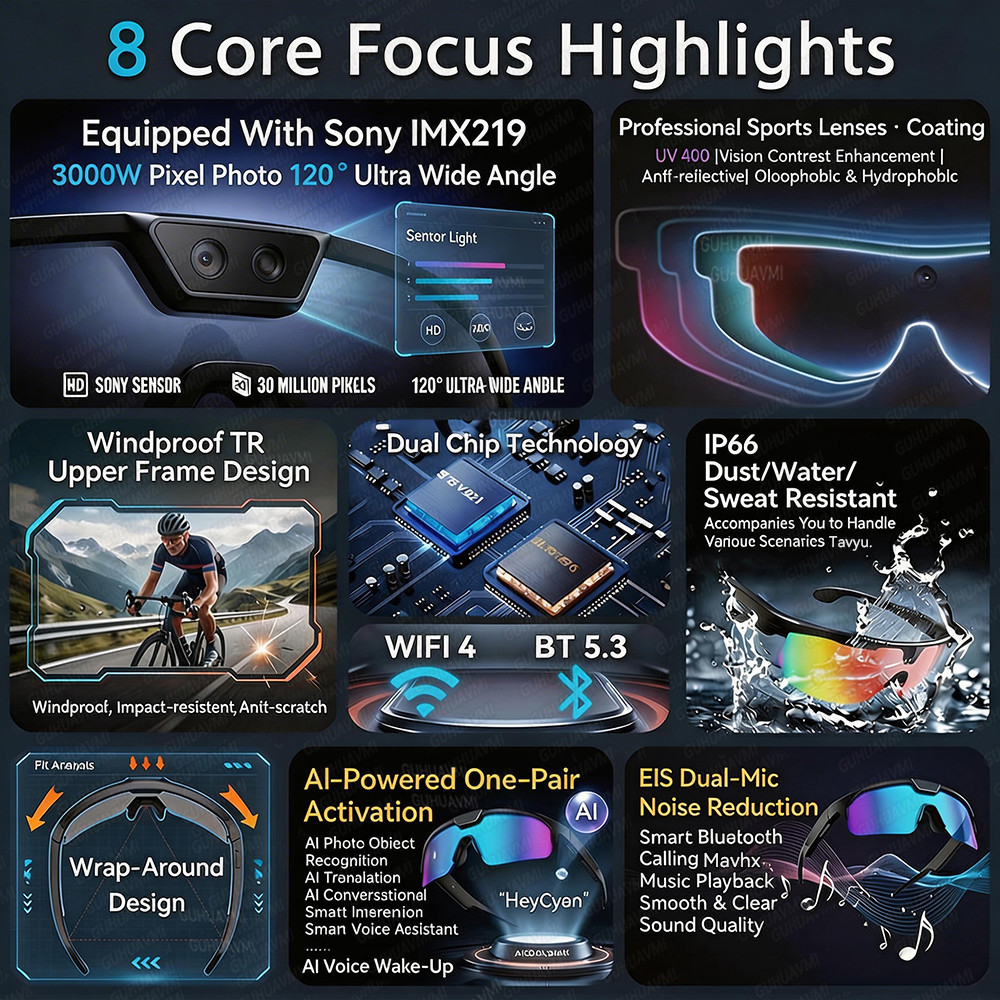 Photochromic Smart Glasses 120 - مراجعة Mix Audio Music وسعره