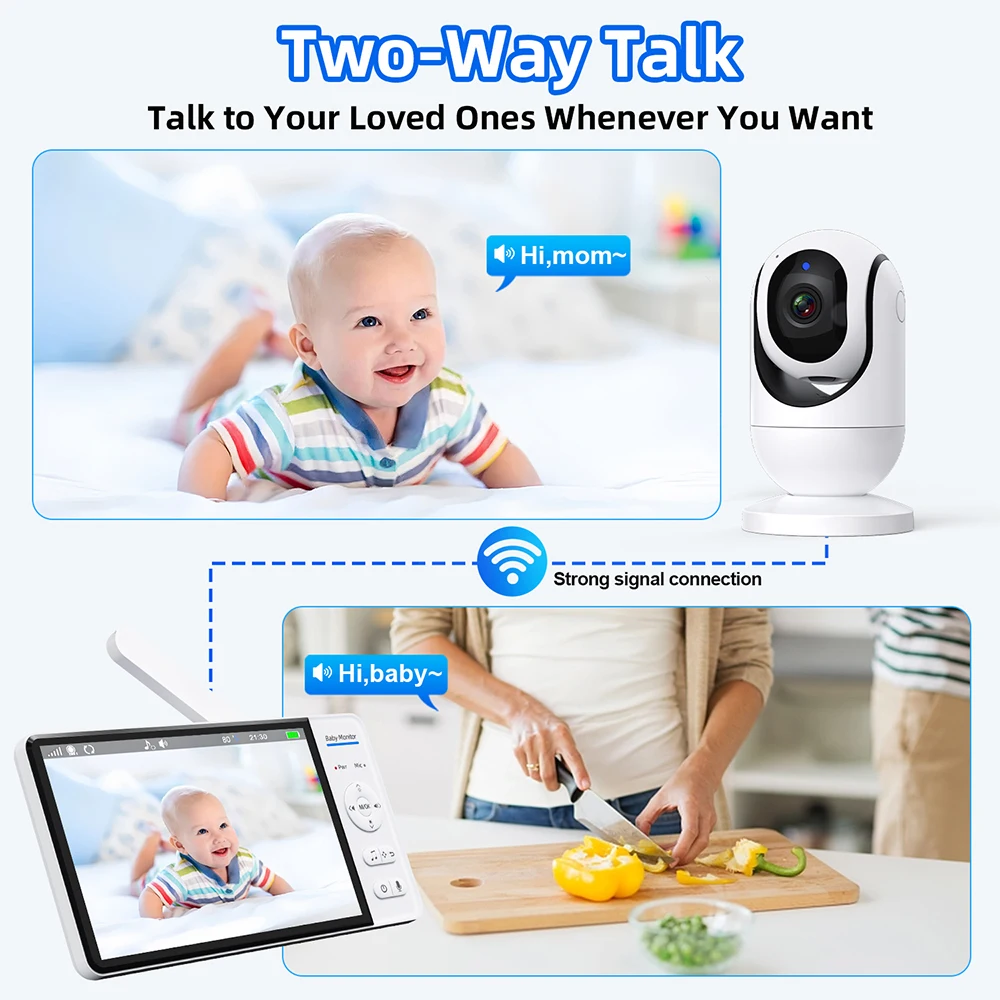 7.0'' Video Baby Monitor 720P  - مراجعة Audio Music For Video وسعره