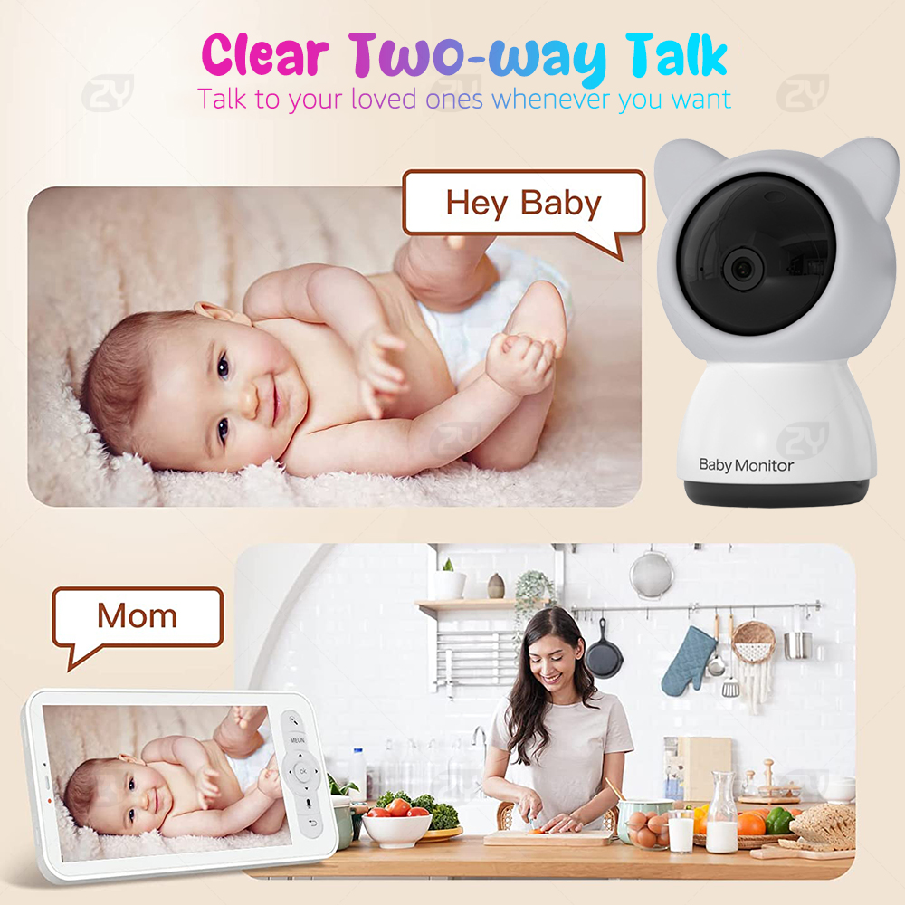 2K/3MP 5-inch Wireless Baby Mo - مراجعة Audio Music Track وسعره