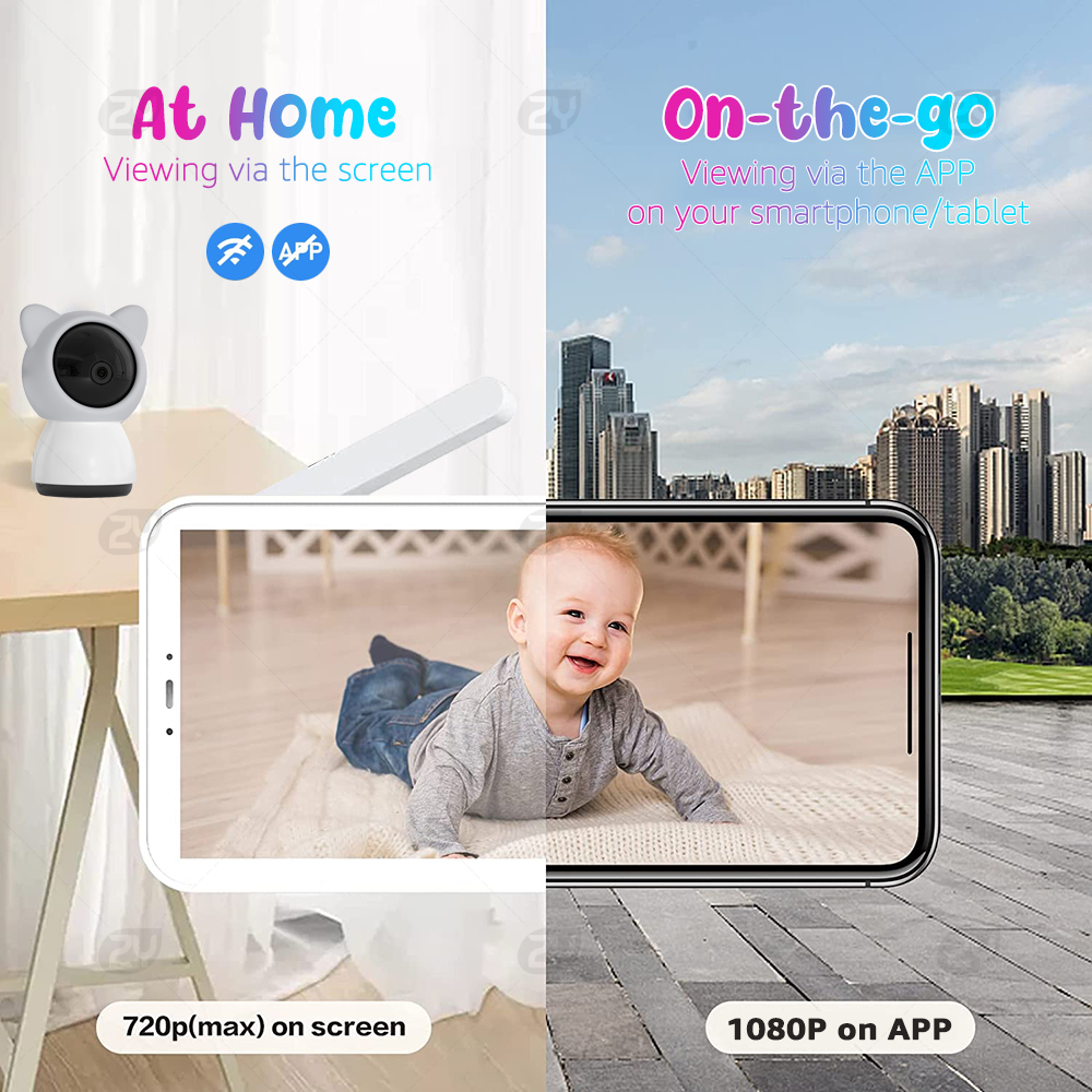 2K/3MP 5-inch Wireless Baby Mo - مراجعة Audio Music Track وسعره