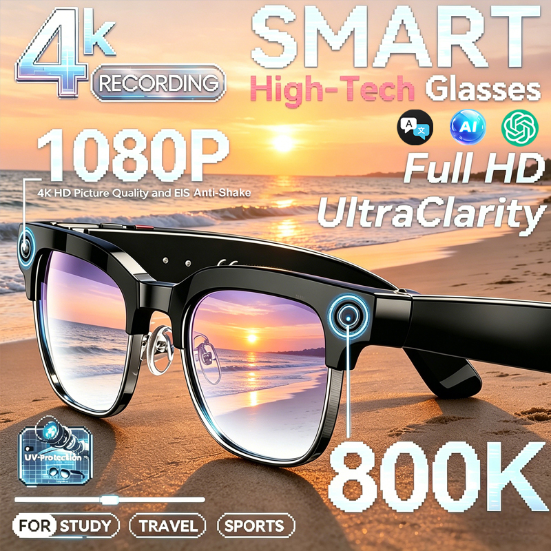 Smart Camera Glasses Photo and - مراجعة Audio Music For Video وسعره