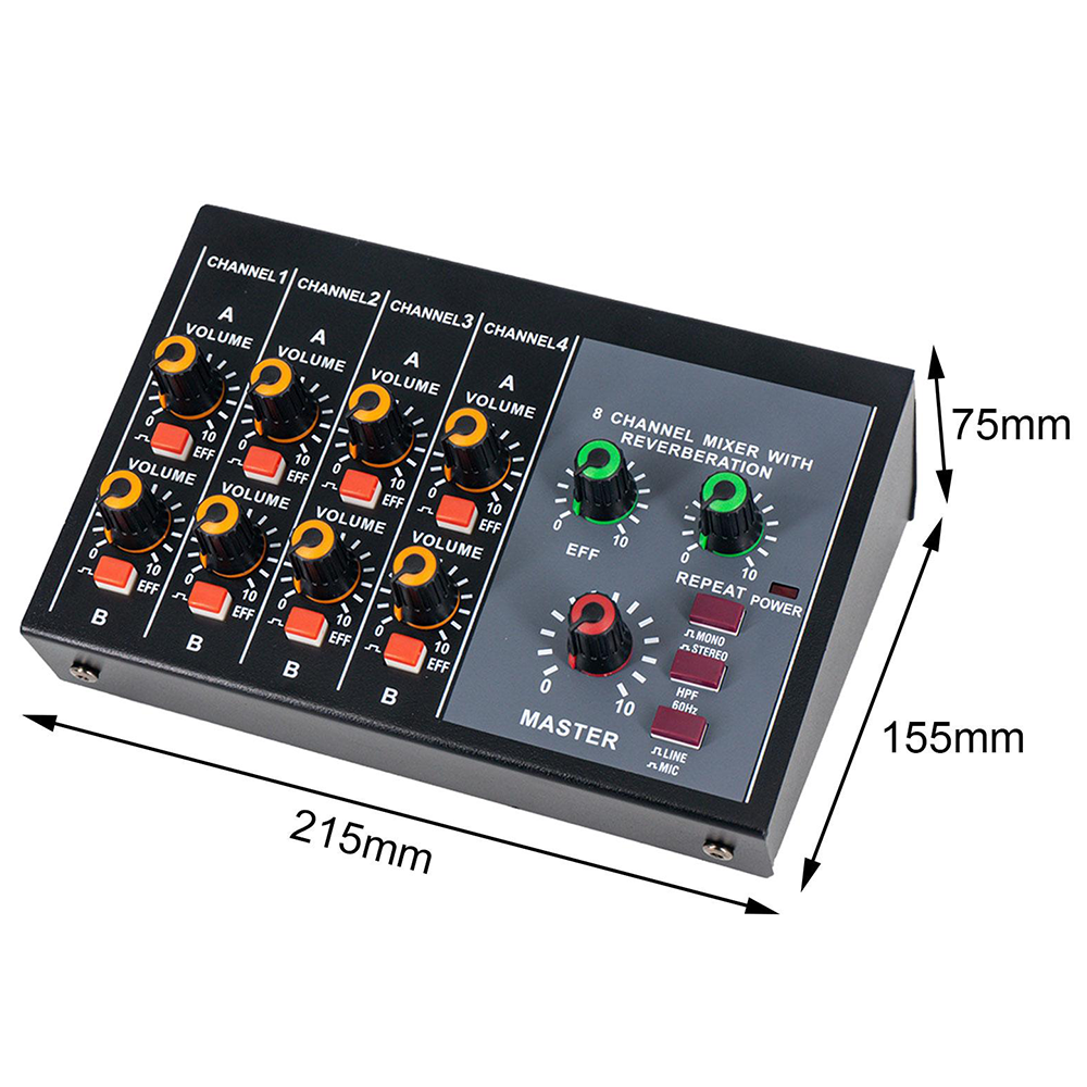 8 Channel Mixer - Mini 8 Compa - مراجعة Audio And Music Mixer وسعره