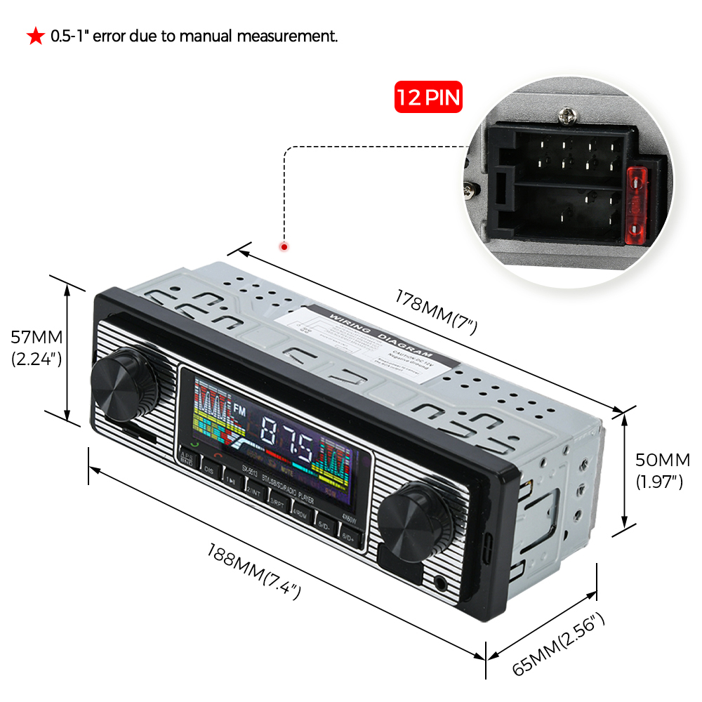 Vintage Car Radio Vehicle Inte - مراجعة Audio Music Player وسعره