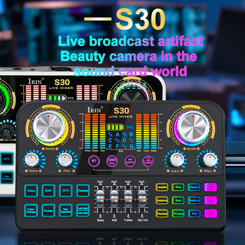 IRIN S30 Live Sound Card Audio - مراجعة Mix Audio Music وسعره