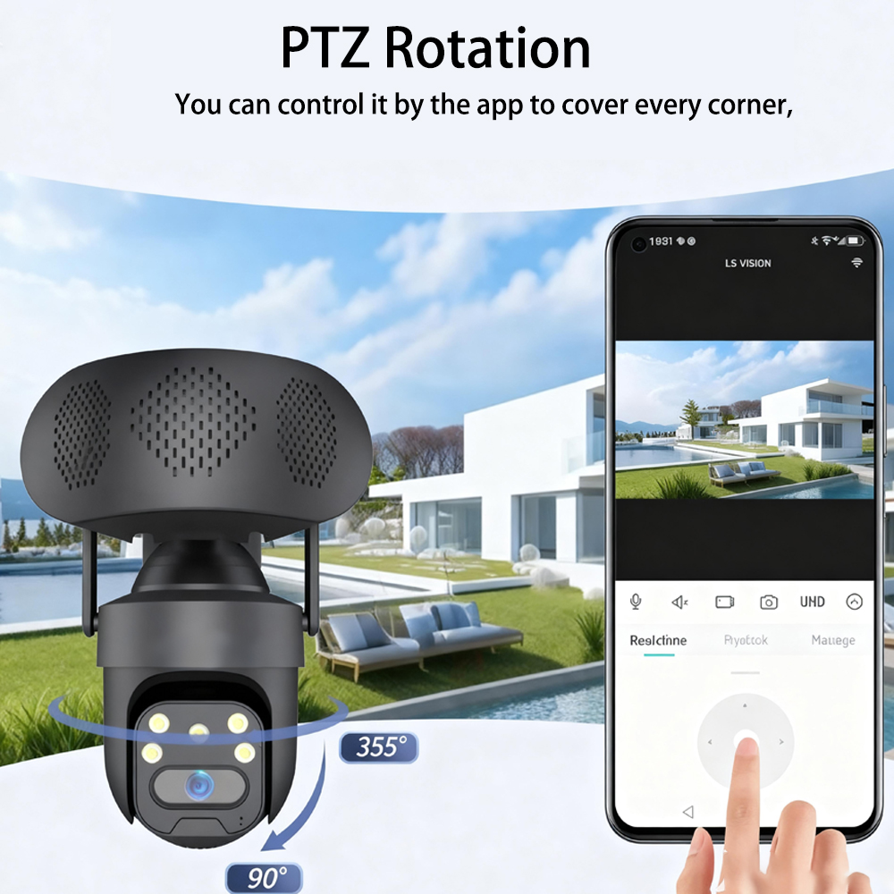 5MP HD WiFi IP Camera with Mus - مراجعة Audio Music Track وسعره