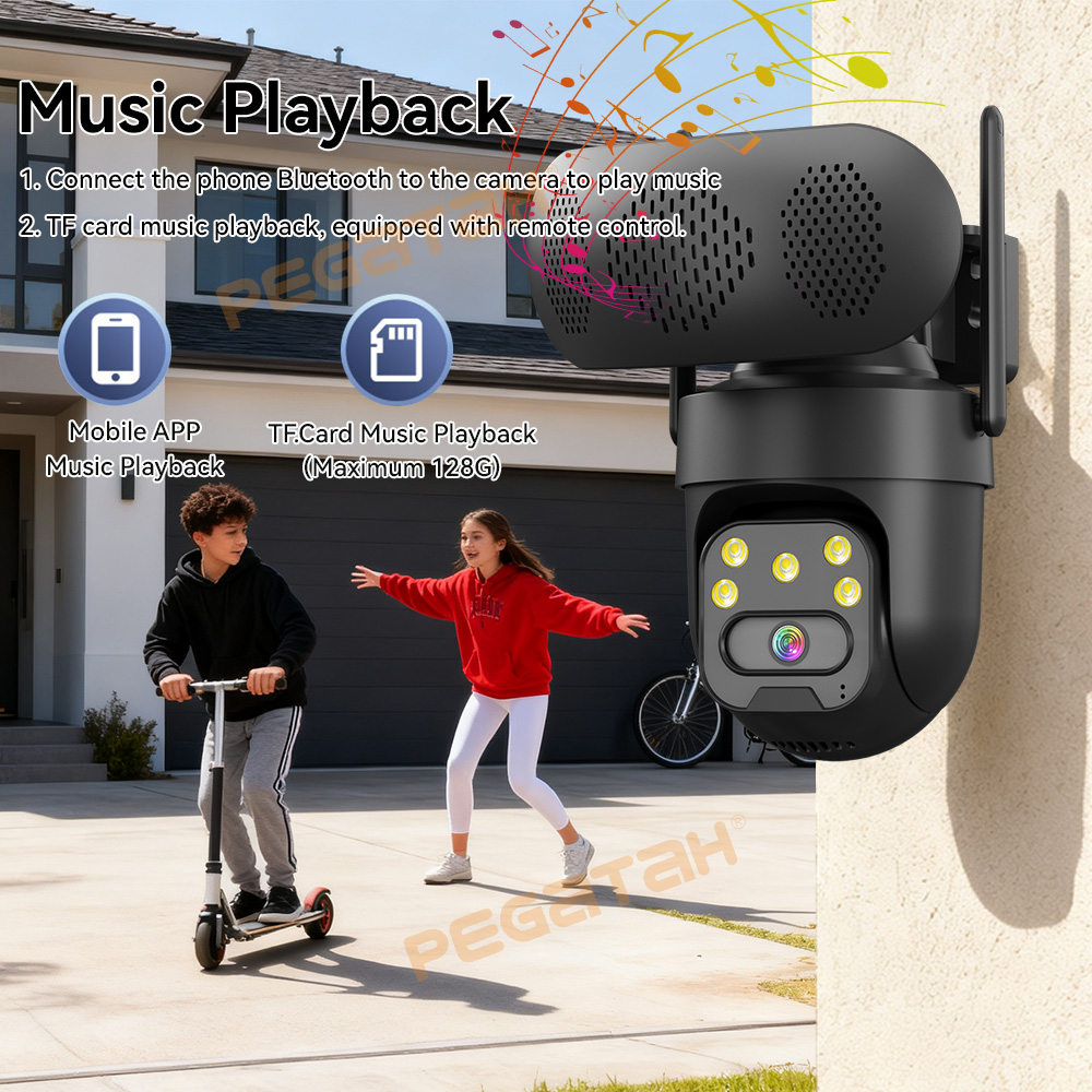 8MP WiFi IP Camera with Music  - مراجعة Audio Music Track وسعره