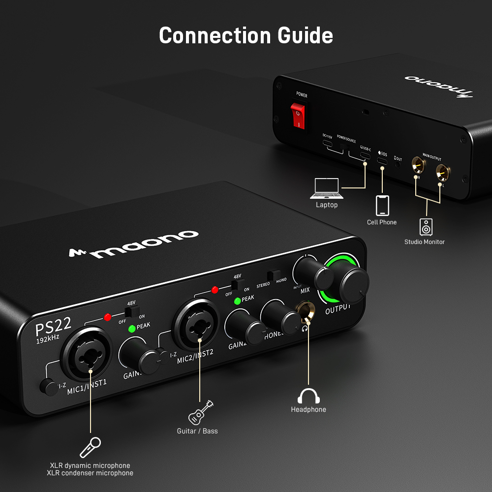 MAONO PS22 Professional Audio  - مراجعة Audio And Music Mixer وسعره