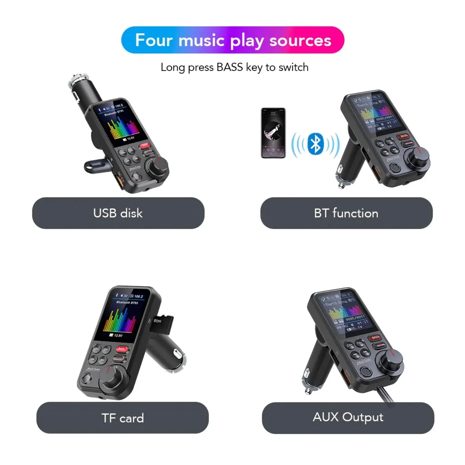 1.8 Inch Car Audio FM Transmit - مراجعة Audio Music Player وسعره