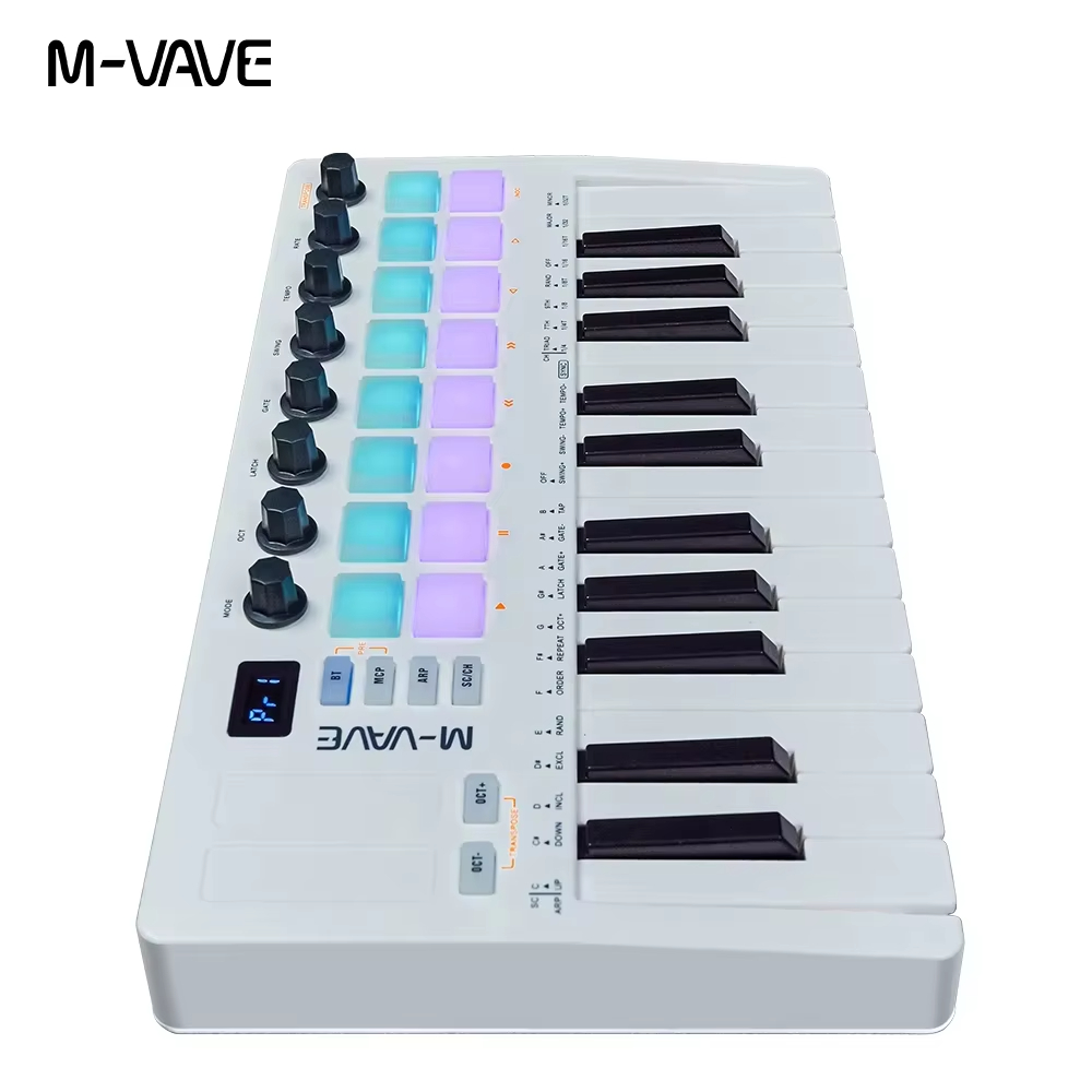 M-VAVE SMK-25 II White 25-key  - مراجعة Midi Controller Pad وسعره