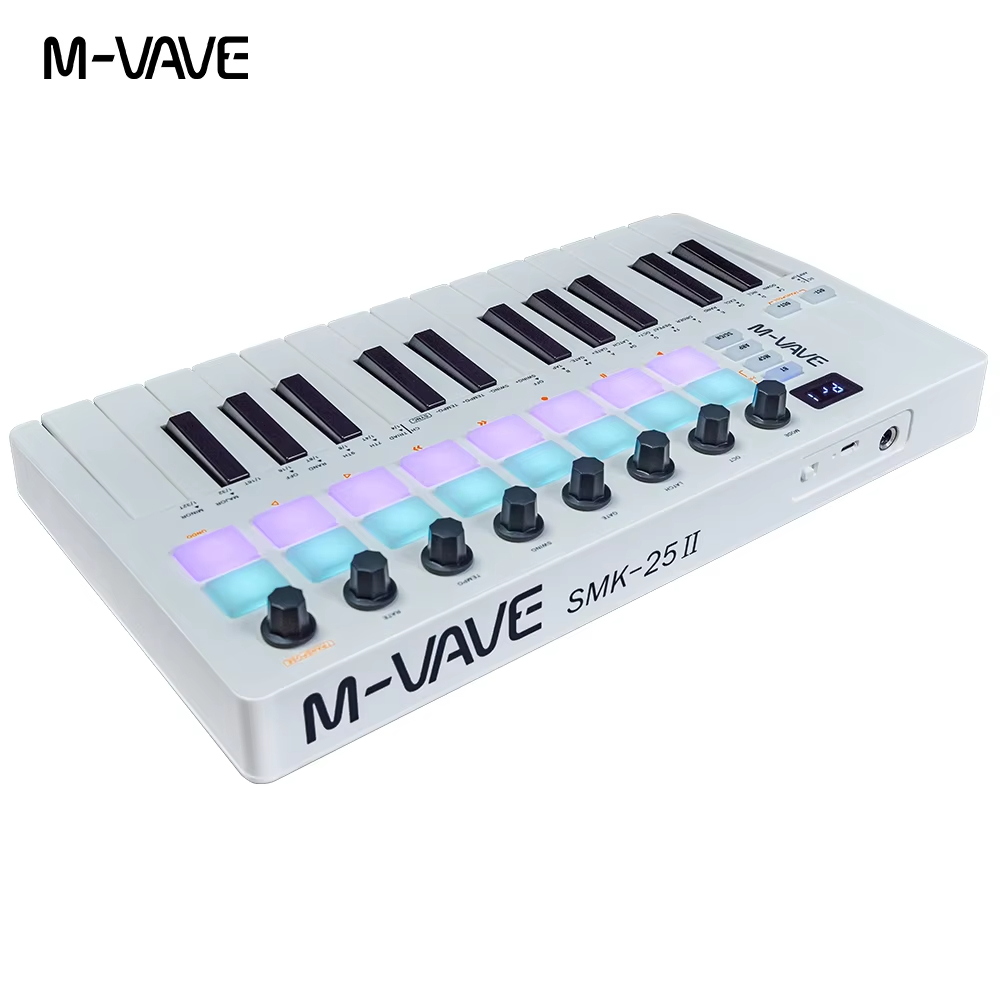 M-VAVE SMK-25 II White 25-key  - مراجعة Midi Controller Pad وسعره