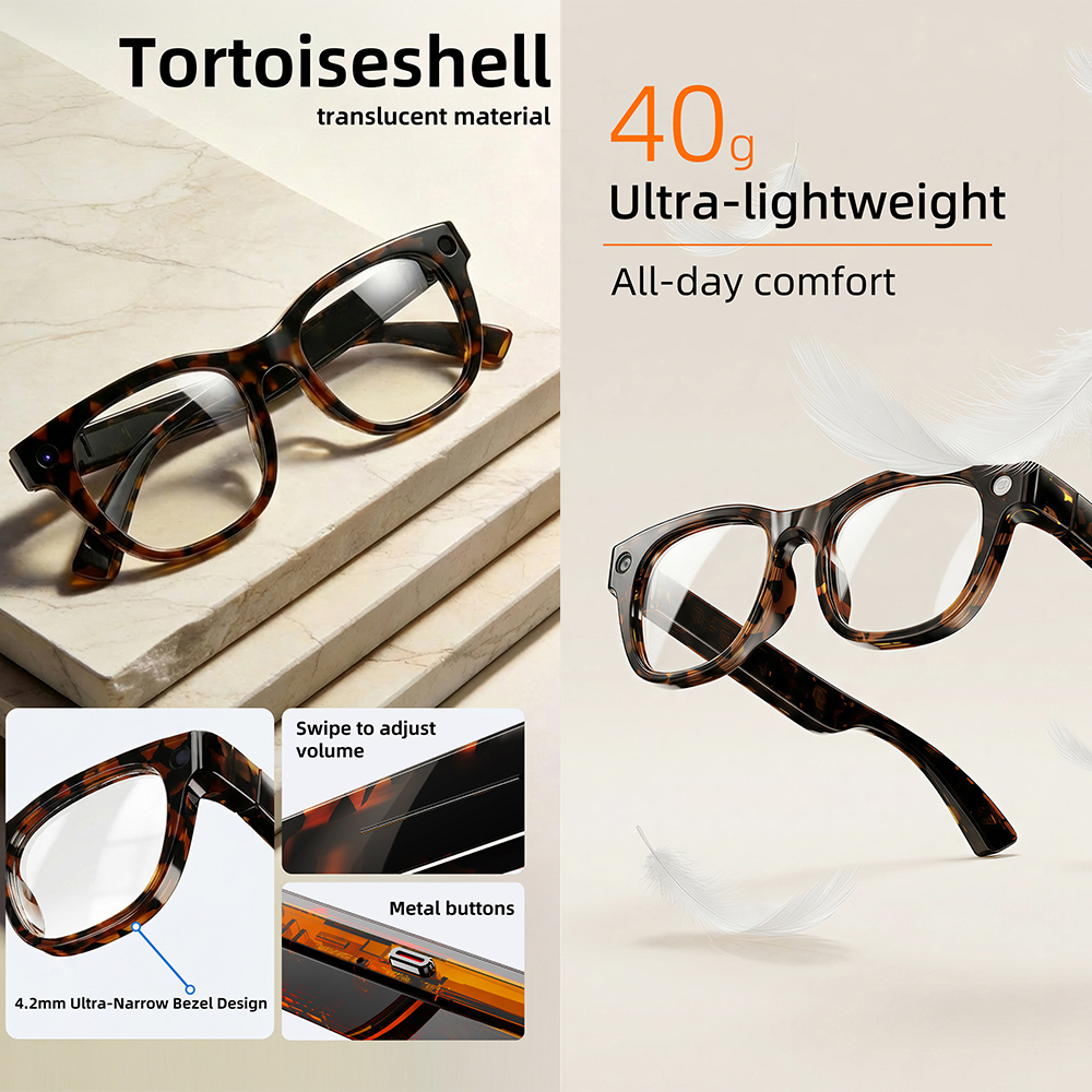 G600 Pro AI Smart Glasses 13MP - مراجعة Audio Music For Video وسعره
