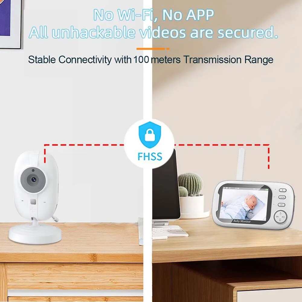 3.5'' Video Baby Monitor 2.4G  - مراجعة Audio Music For Video وسعره