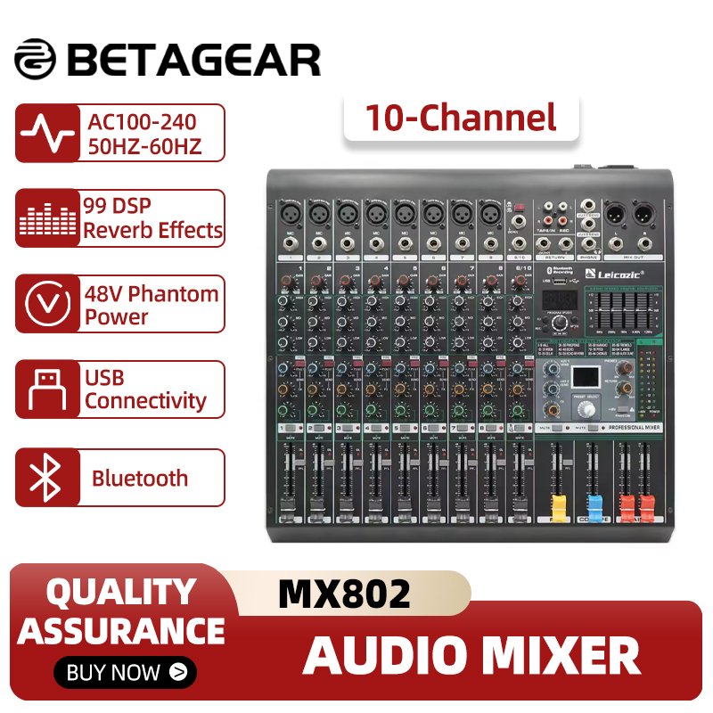 Leicozic Mixing Console MX802  - مراجعة Mix Audio Music وسعره