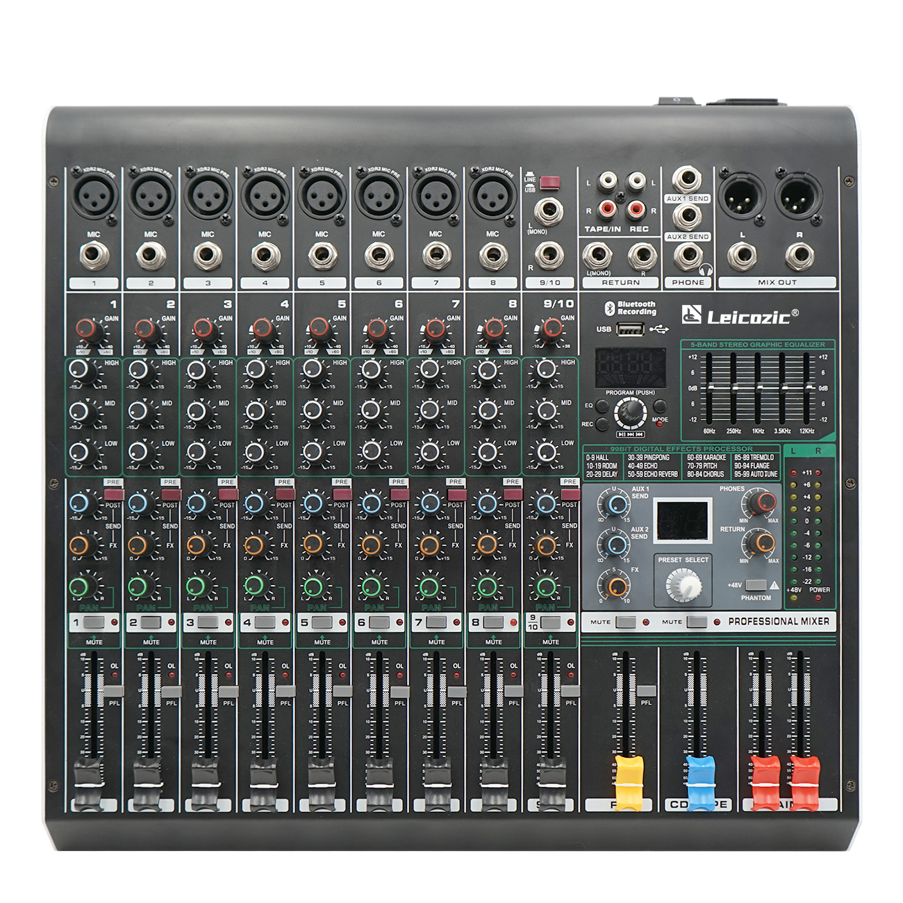 Leicozic Mixing Console MX802  - مراجعة Mix Audio Music وسعره