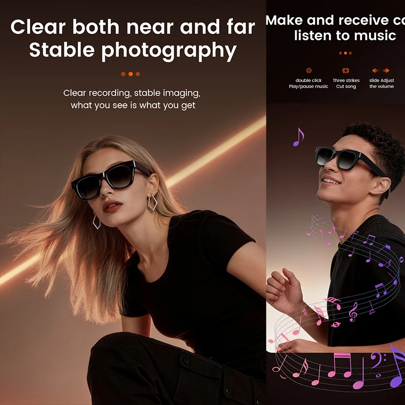 1300W HD Camera Smart AI Glass - مراجعة Mix Audio Music وسعره