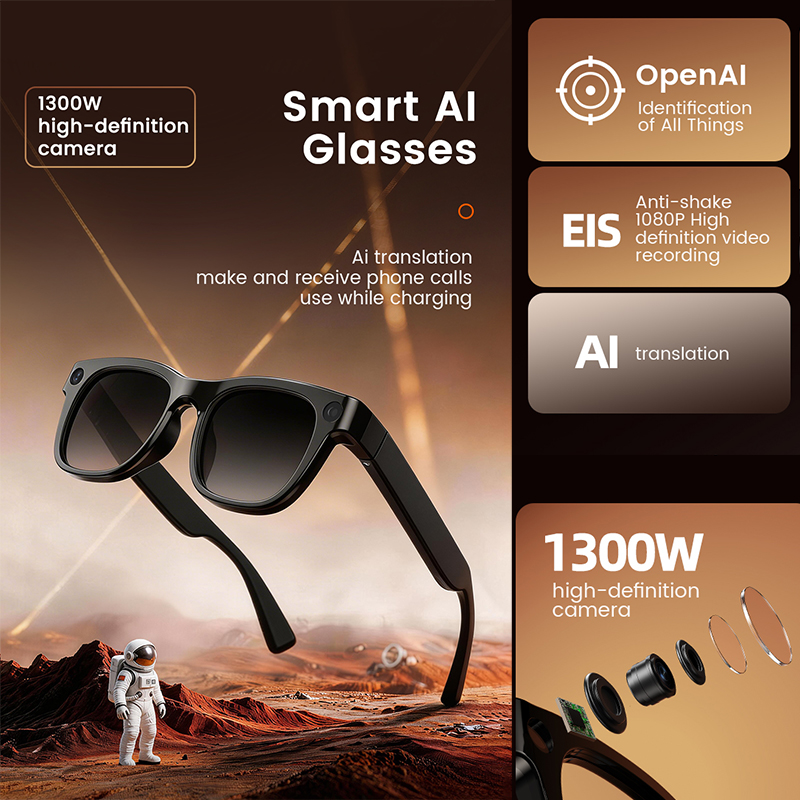 1300W HD Camera Smart AI Glass - مراجعة Mix Audio Music وسعره