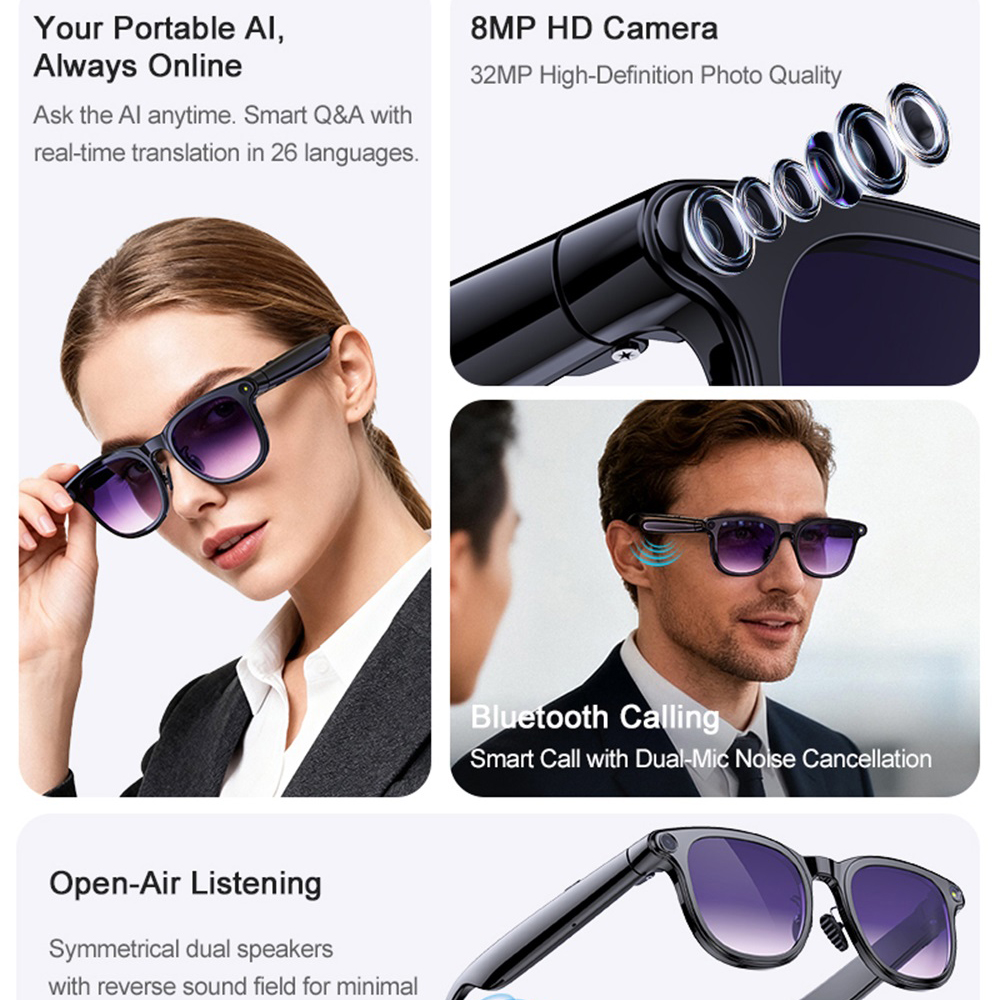 Smart Glasses AI Assistant Rea - مراجعة Audio Music Player وسعره