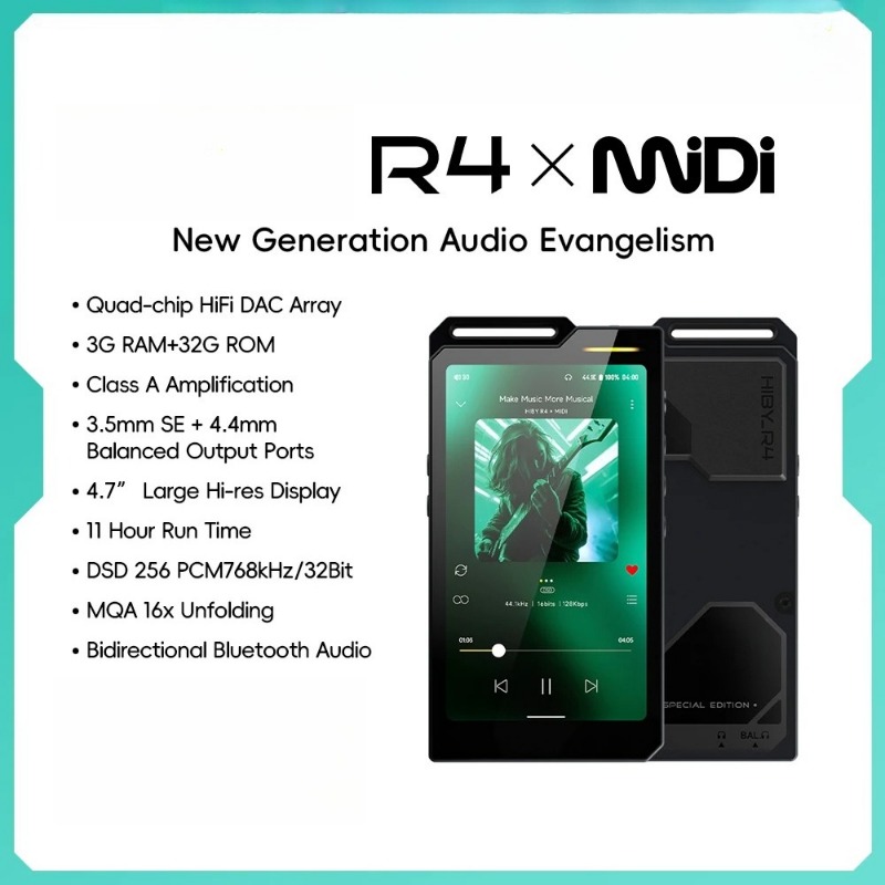 R4 MiDi Version ES9018Q2M*4 An - مراجعة Audio Music Player وسعره