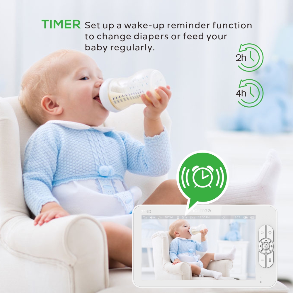 7.0 Inch HD Video Baby Monitor - مراجعة Audio Music For Video وسعره