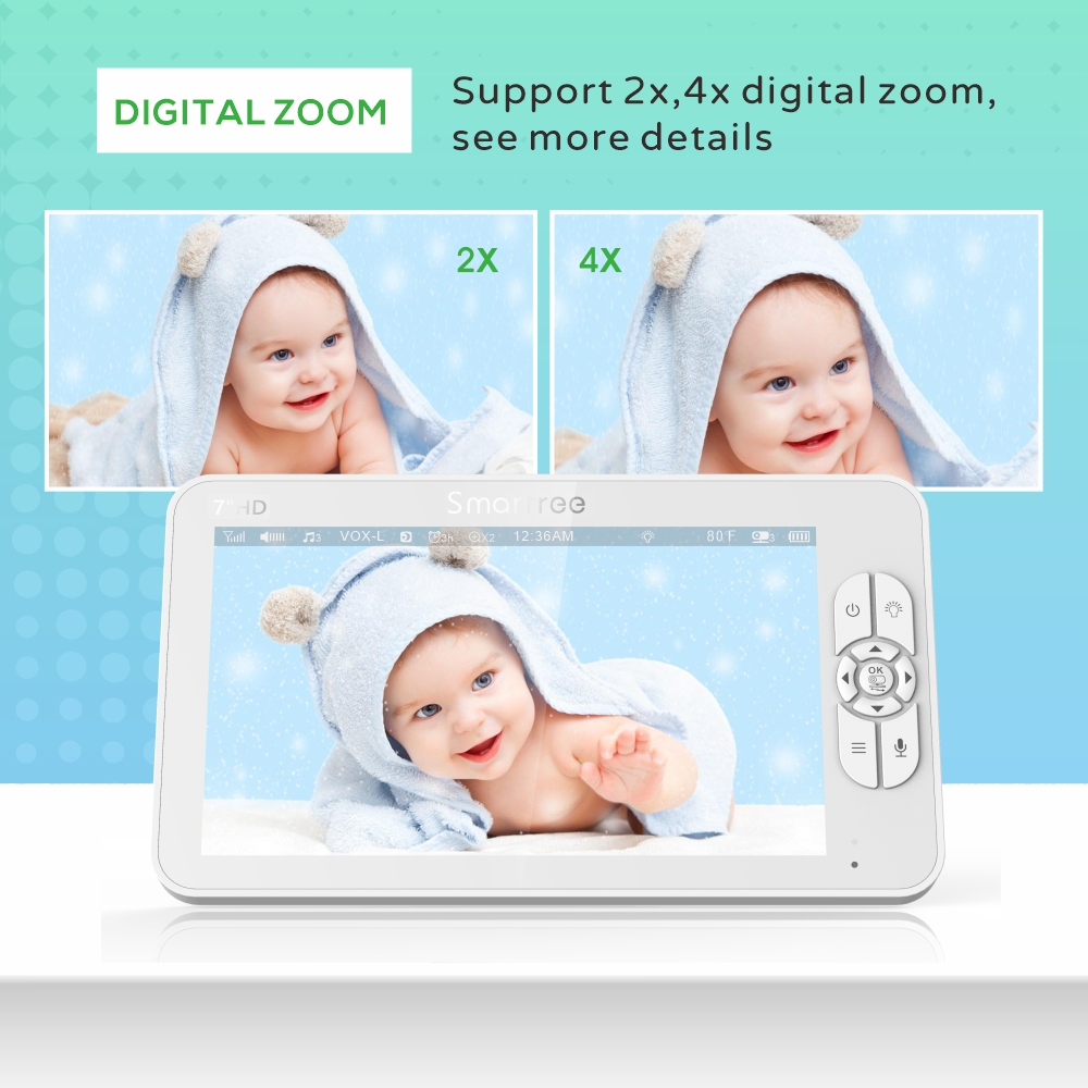 7.0 Inch HD Video Baby Monitor - مراجعة Audio Music For Video وسعره