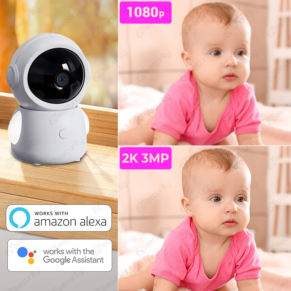 2K 3MP Two Camera WiFi Baby Mo - مراجعة Audio Music Track وسعره