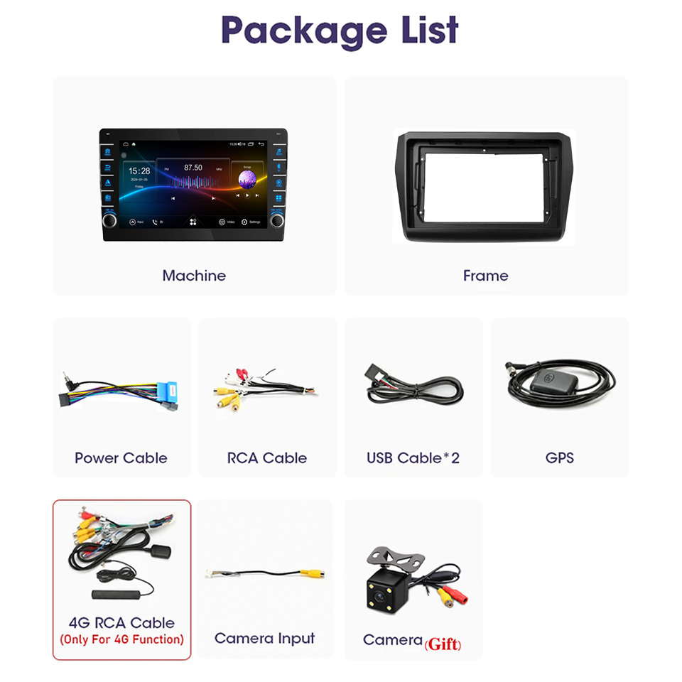 8G Ram 128GB Android 14 Car Ra - مراجعة Audio Music Hindi وسعره