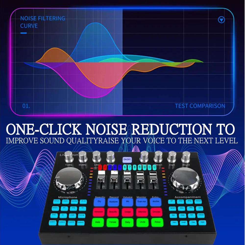 K1 Live Sound Card Voice Chang - مراجعة Audio And Music Mixer وسعره
