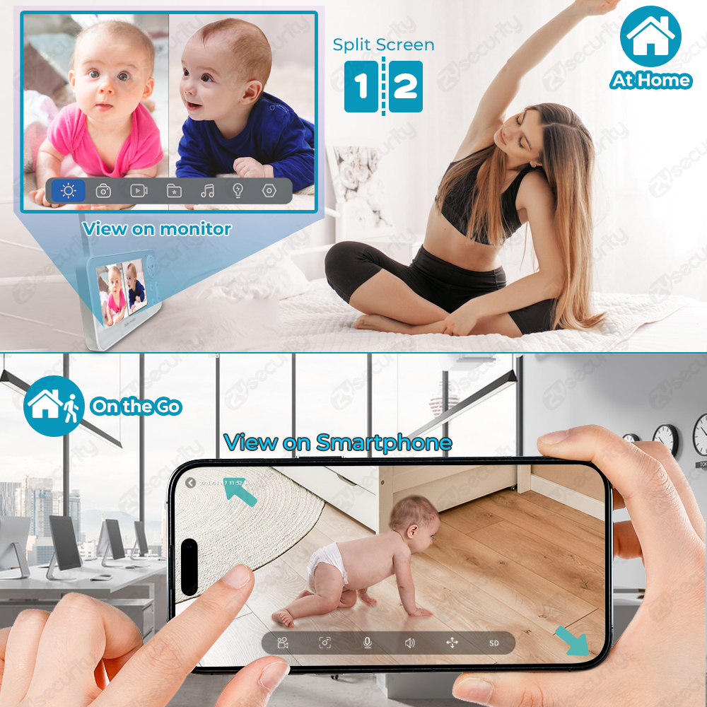 2K UHD WiFi Baby Monitor with  - مراجعة Audio Music Track وسعره