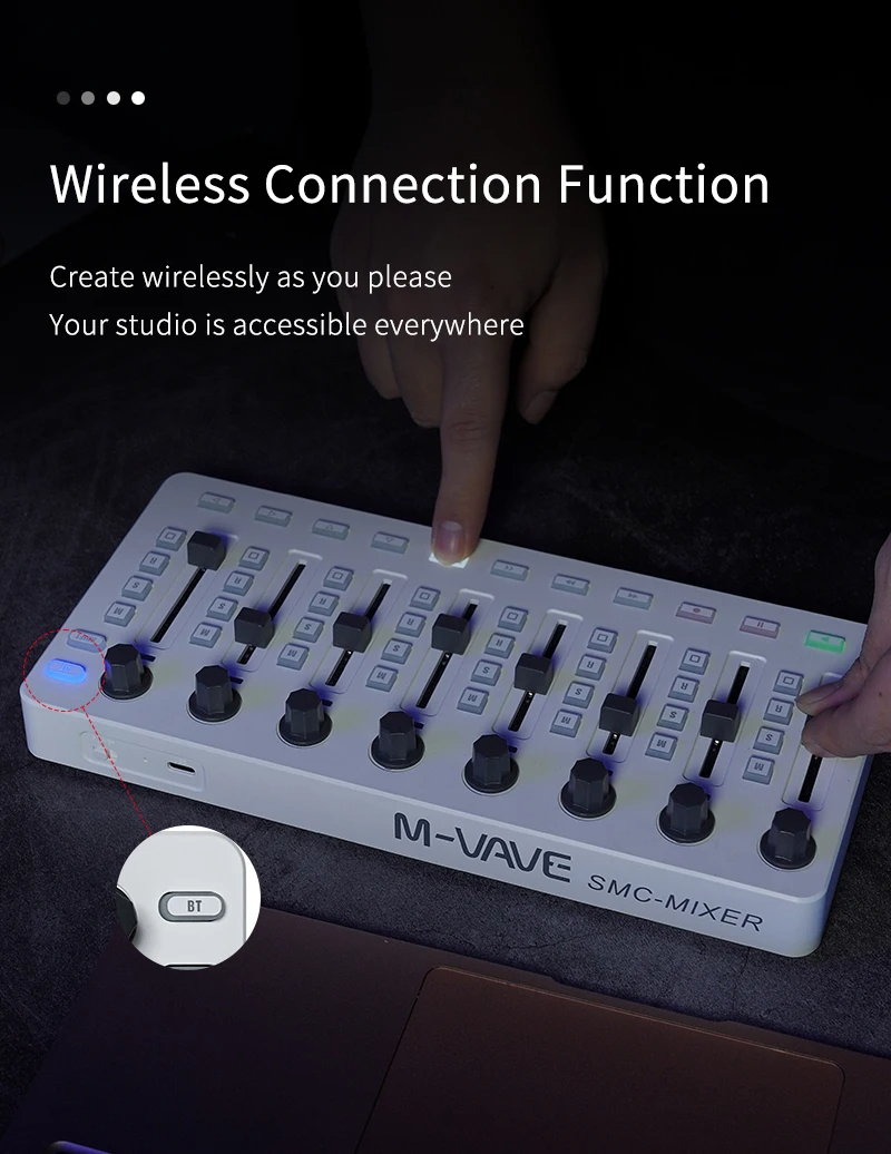M-VAVE SMC-Mixer Wireless MIDI - مراجعة Midi Controller Pad وسعره