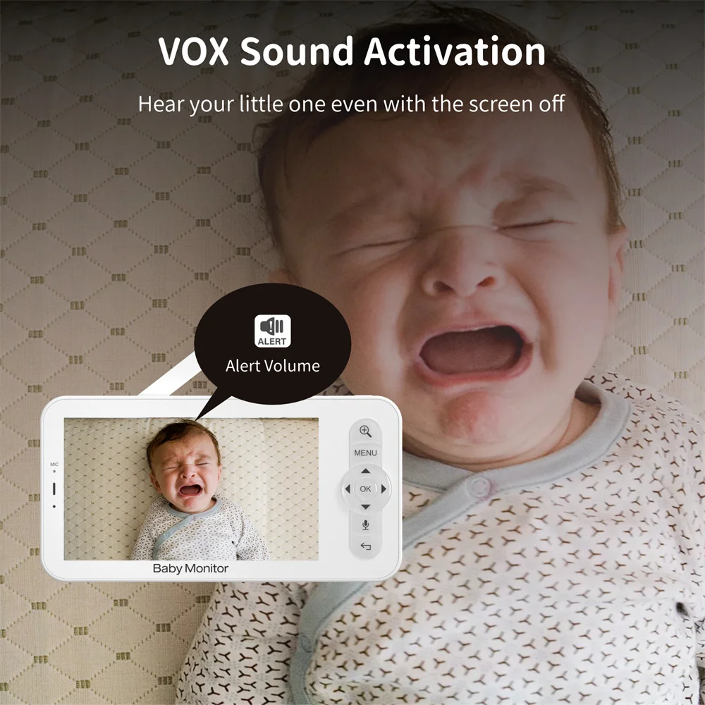 Babystar 5 Inch Wifi Baby Moni - مراجعة Audio Music For Video وسعره