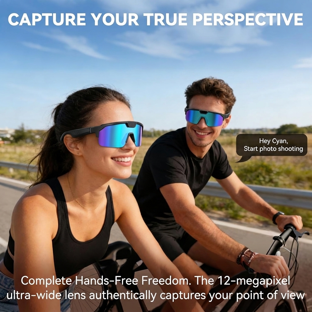 2026New AI Smart Glasses 1200P - مراجعة Audio Music For Video وسعره