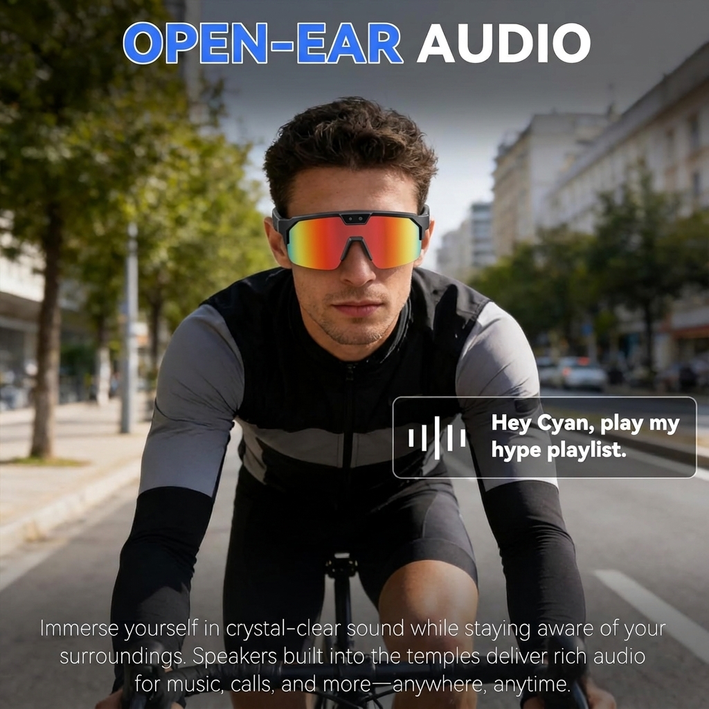 2026New AI Smart Glasses 1200P - مراجعة Audio Music For Video وسعره