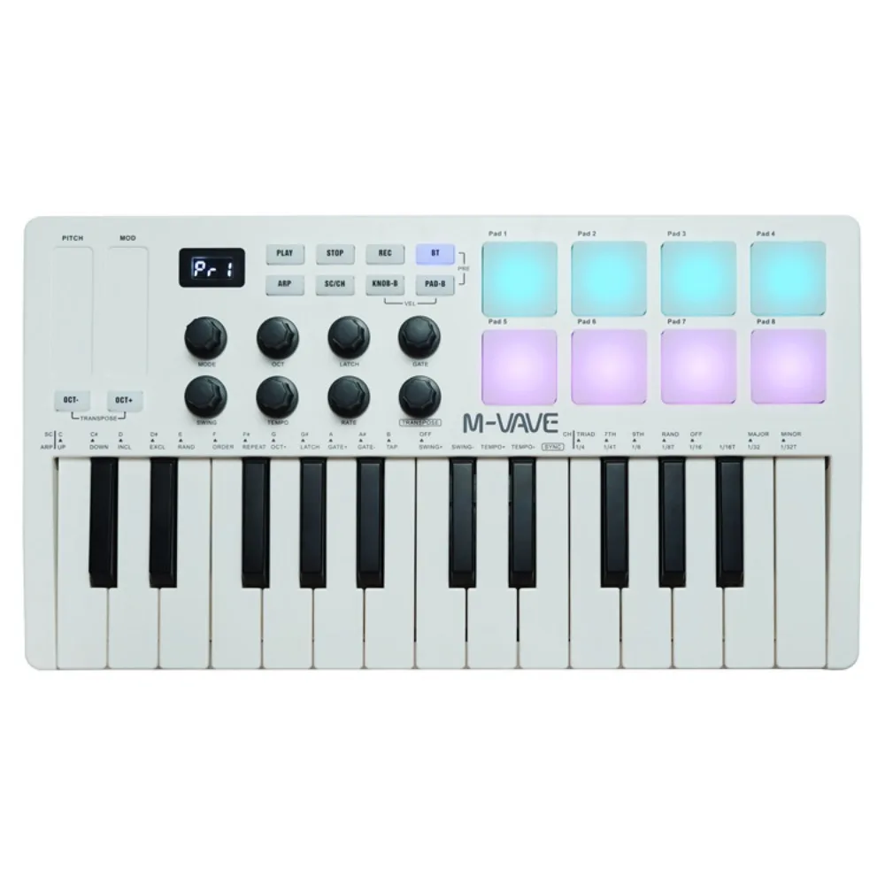 M-VAVE MIDI 25-Key USB MIDI Ke - مراجعة Midi Controller Pad وسعره