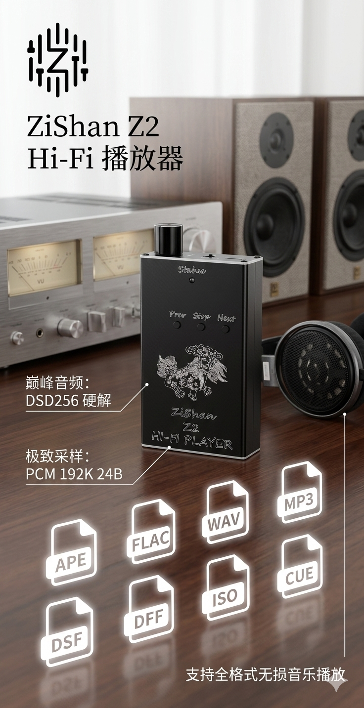 Zishan Z2 hifi DSD hard soluti - مراجعة Audio Music Player وسعره