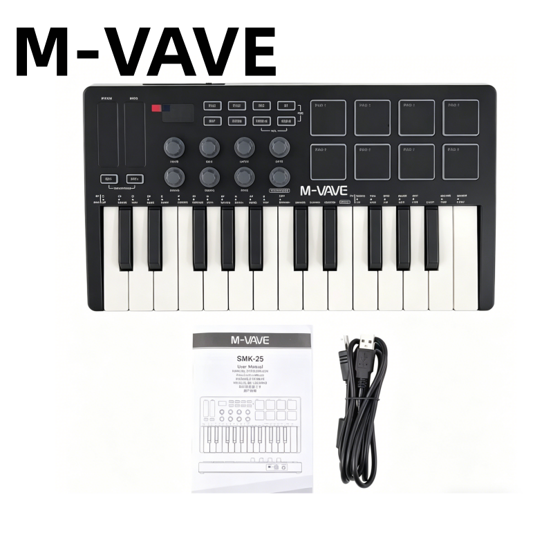 M-VAVE SMK-25 Black Portable M - مراجعة Midi Controller Pad وسعره