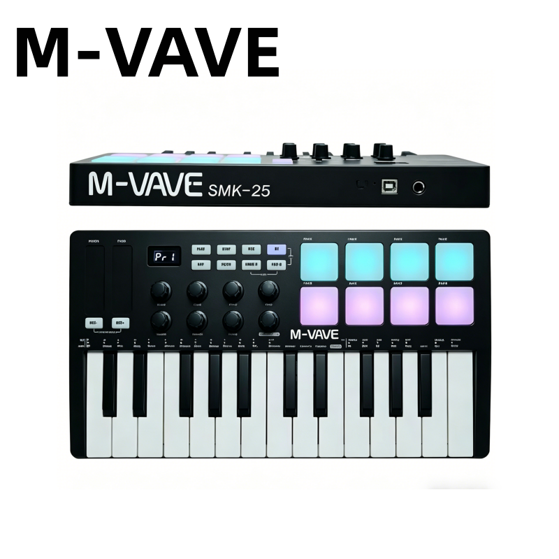 M-VAVE SMK-25 Black Portable M - مراجعة Midi Controller Pad وسعره