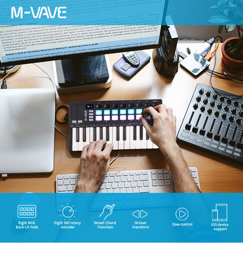 M-VAVE SMK-25 Series MIDI Pad  - مراجعة Midi Controller Pad وسعره
