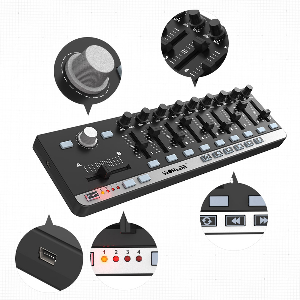 Worlde MIDI Controller EasyCon - مراجعة Midi Controller Pad وسعره