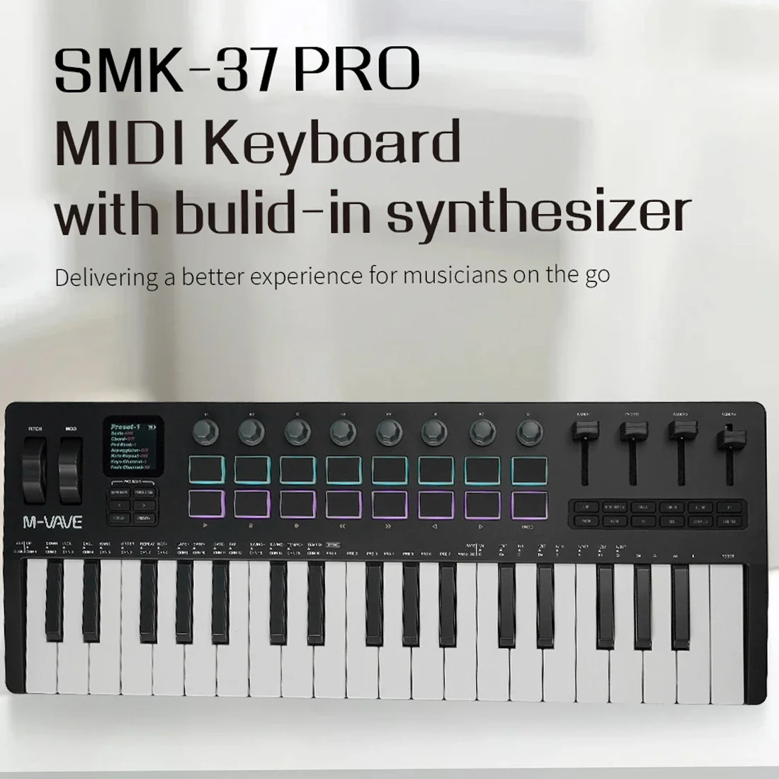 M-VAVE SMK-37 Pro 37-Key Porta - مراجعة Midi Controller Pad وسعره
