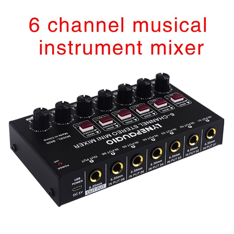 FEDI-Mini 6-Channel Stereo Aud - مراجعة Audio And Music Mixer وسعره