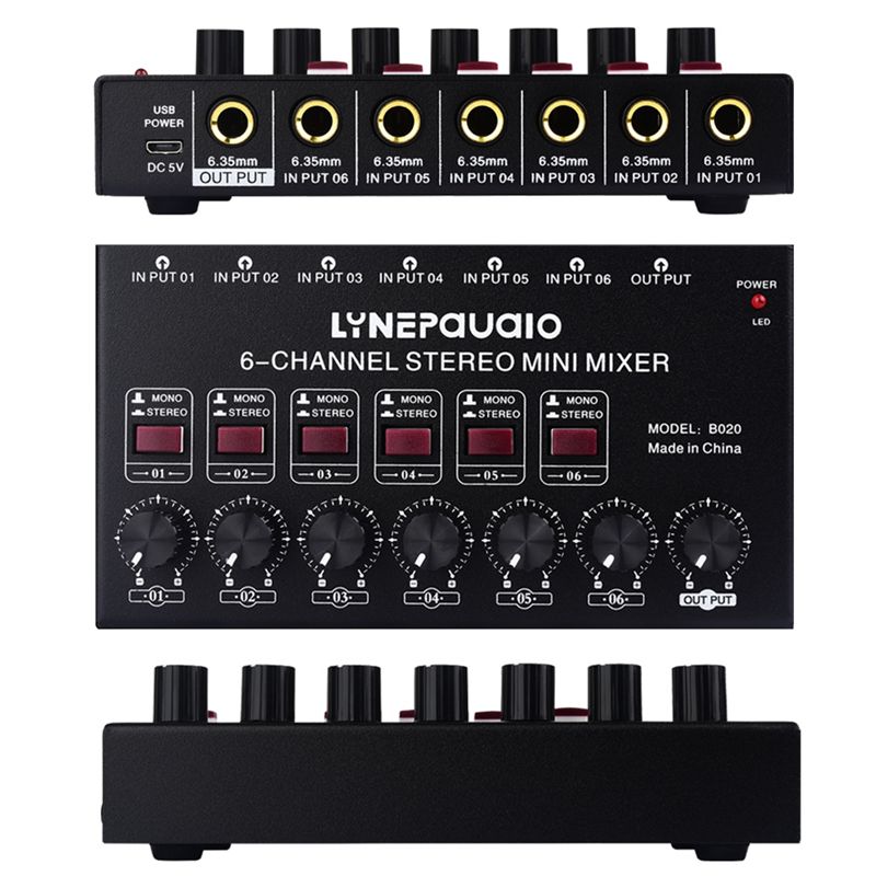 FEDI-Mini 6-Channel Stereo Aud - مراجعة Audio And Music Mixer وسعره